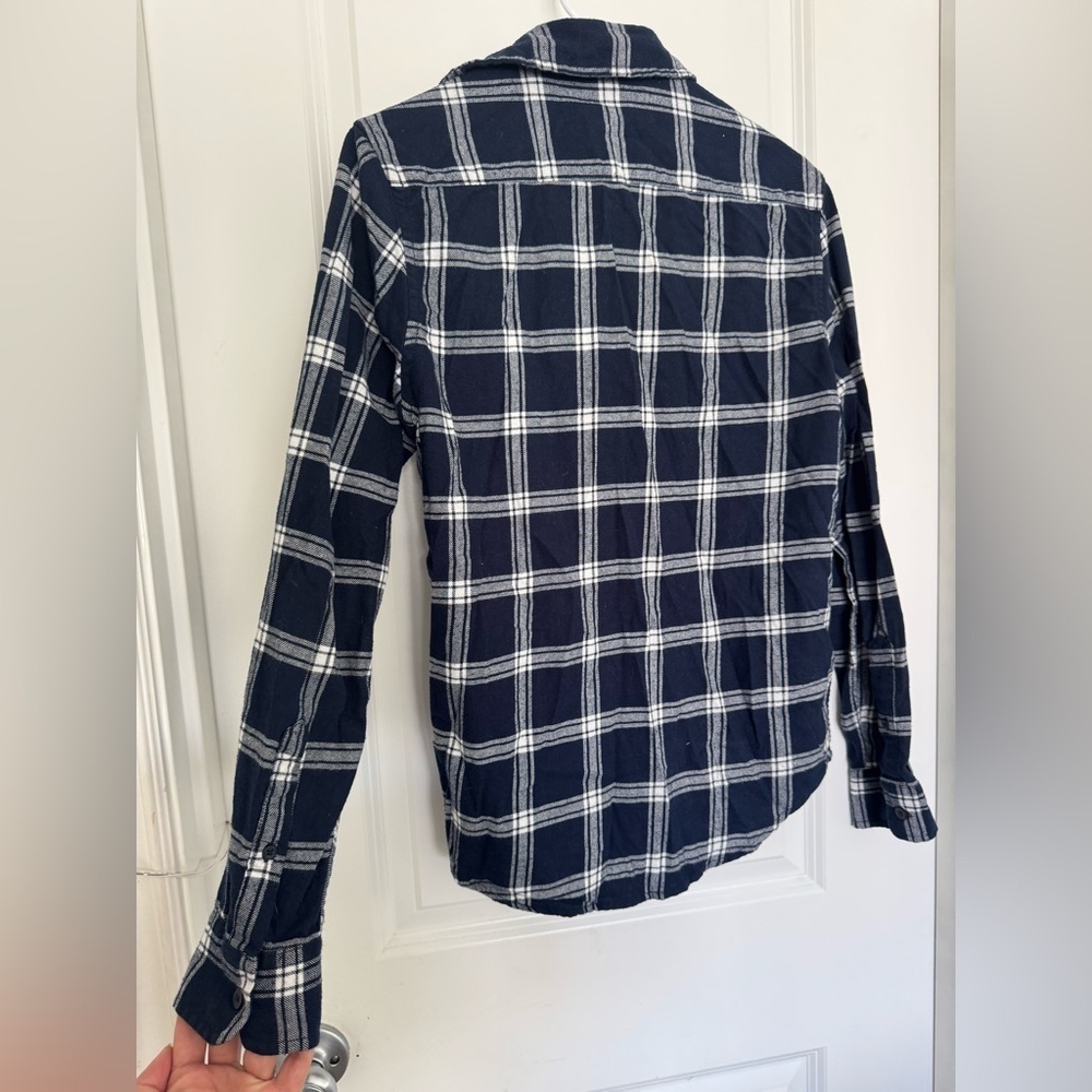 Aeropostale Navy and White Plaid Shirt - Picture 3 of 3